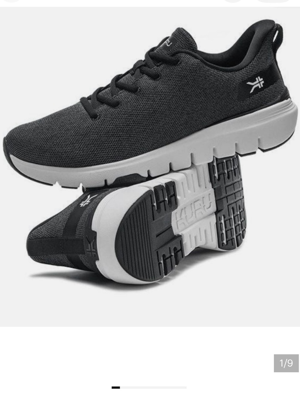 KURU FLEX Via Men's Sneakers — Black and White